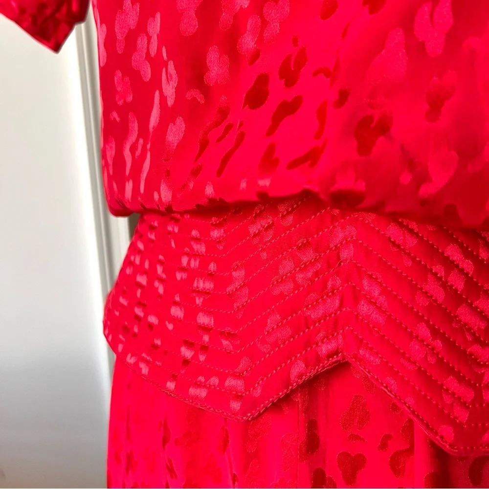 Vintage CHARLES BIANCO Italian Collection Silk Structured Skirt Set—SZ. 8
